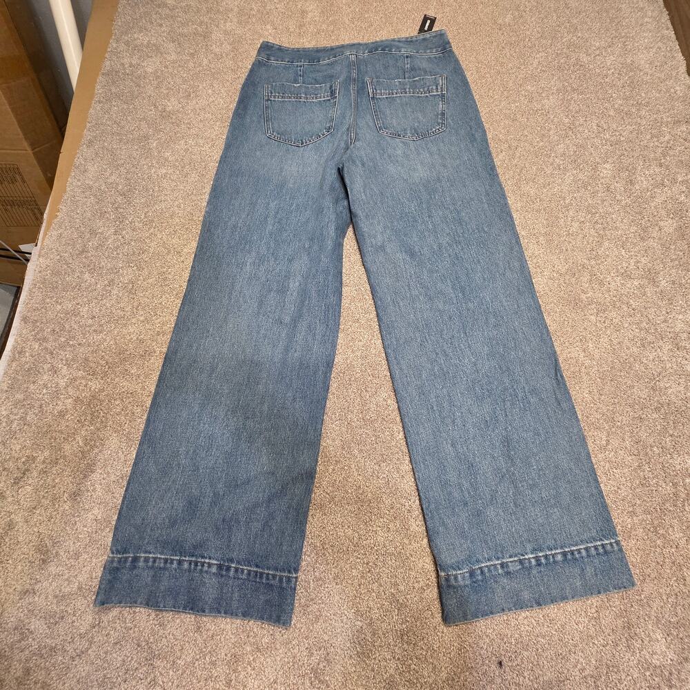 NWT Express Wide Leg High Rise Jeans 12R Cotton Light Wash Conscious Edit Y2K